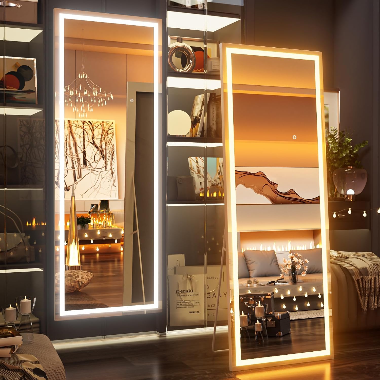 57X18 Inch LED Full Length Mirror with Lights for Any Room