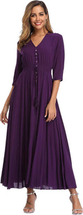 Floral Maxi Dress with Sleeves - Flowy Boho Beach Dress Dresses