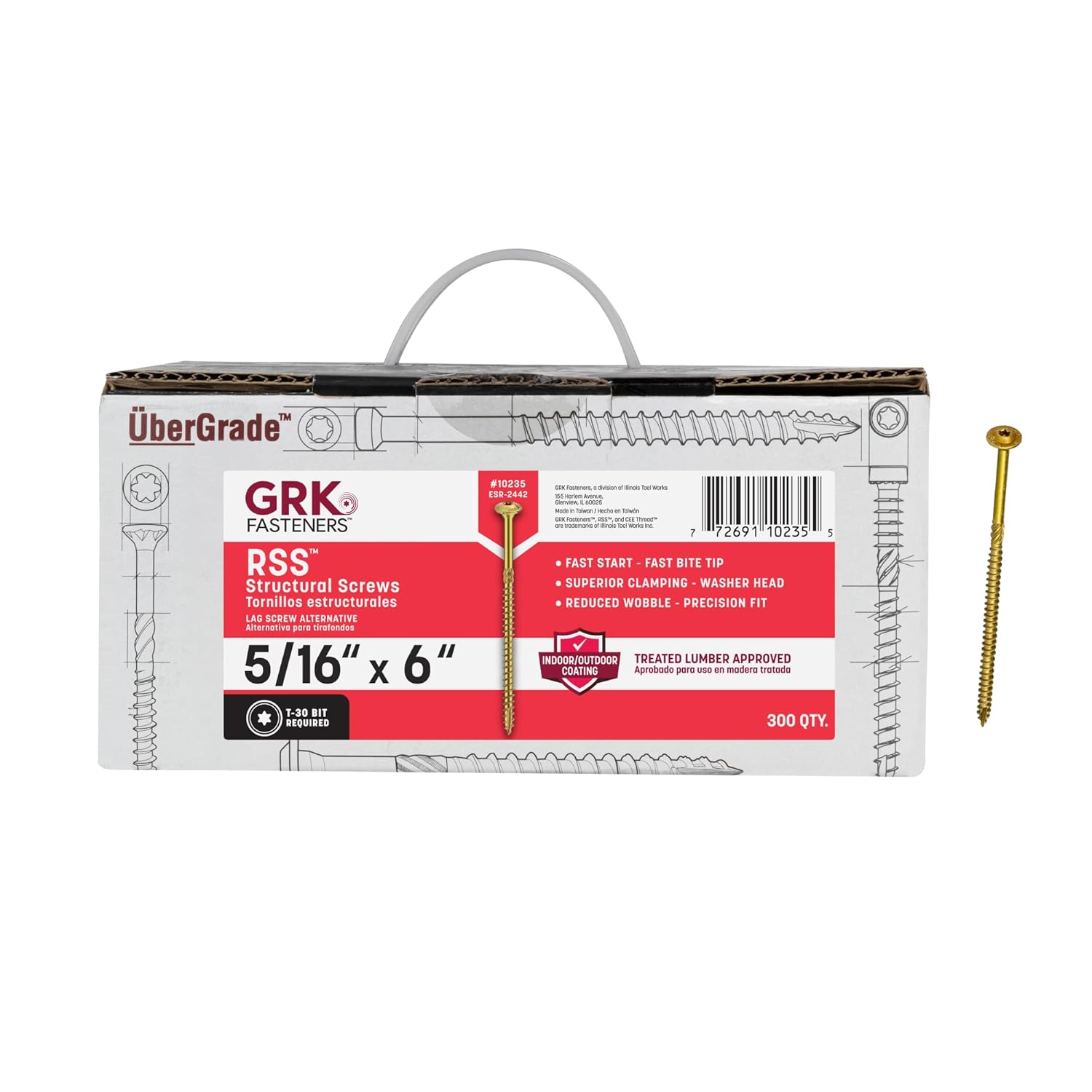 GRK 10235 5/16 in x 6 in RSSTM Rugged Structural Screws Review