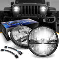 7 in LED Headlight High Low Beam for 97-17 Wrangler - Bright, DOT