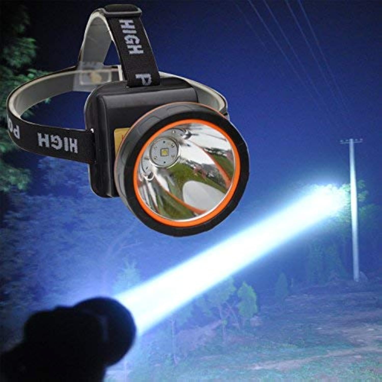 LED Headlamp Torch Rechargeable Bright Flashlight for Outdoor Use