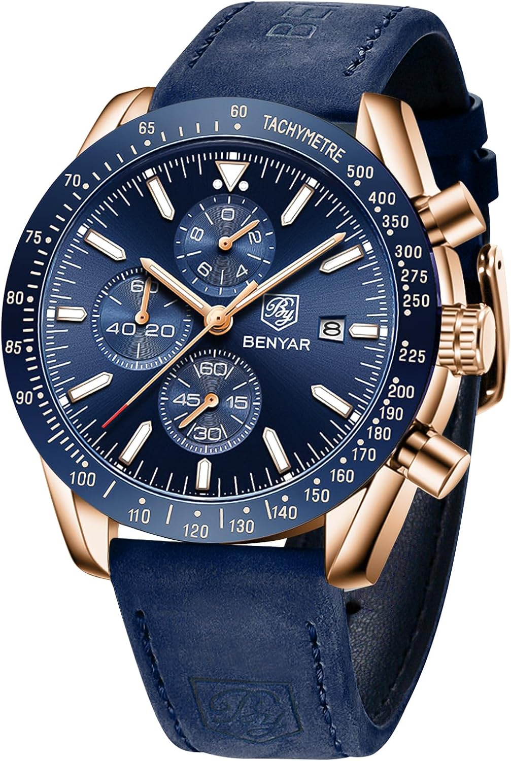 BY BENYAR Men's Analog Quartz Chronograph Waterproof Watch