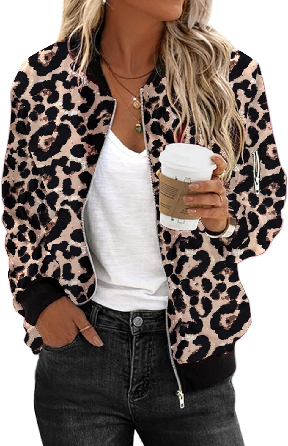 Stylish Women's Bomber Jacket for Casual Spring and Autumn Wear