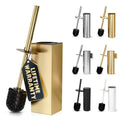 Stainless Steel Toilet Brush and Holder Set Gold - Durable Splash