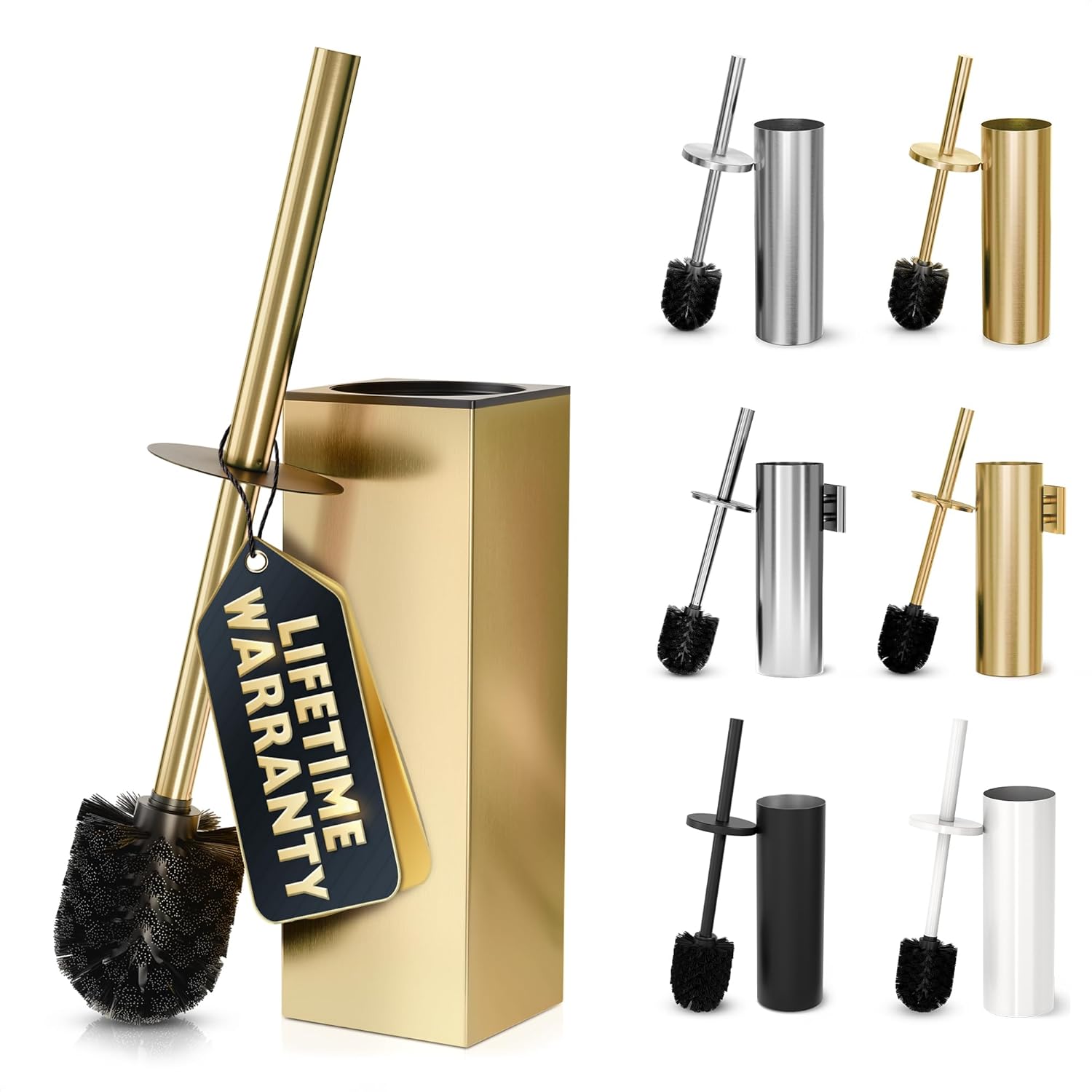 Stainless Steel Toilet Brush and Holder Set for Effective Cleaning