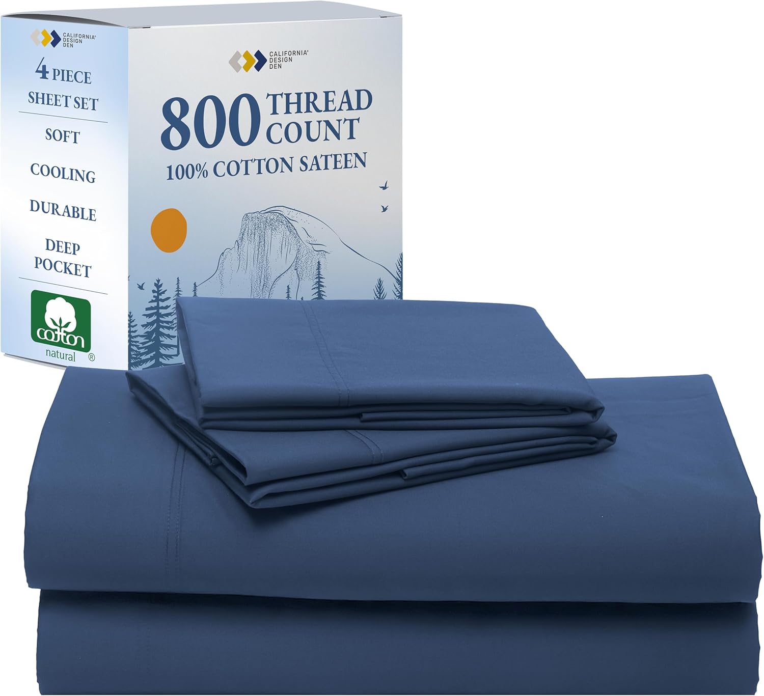 Luxury King Size Sheets Set - 800 Thread Count Cotton Comfort