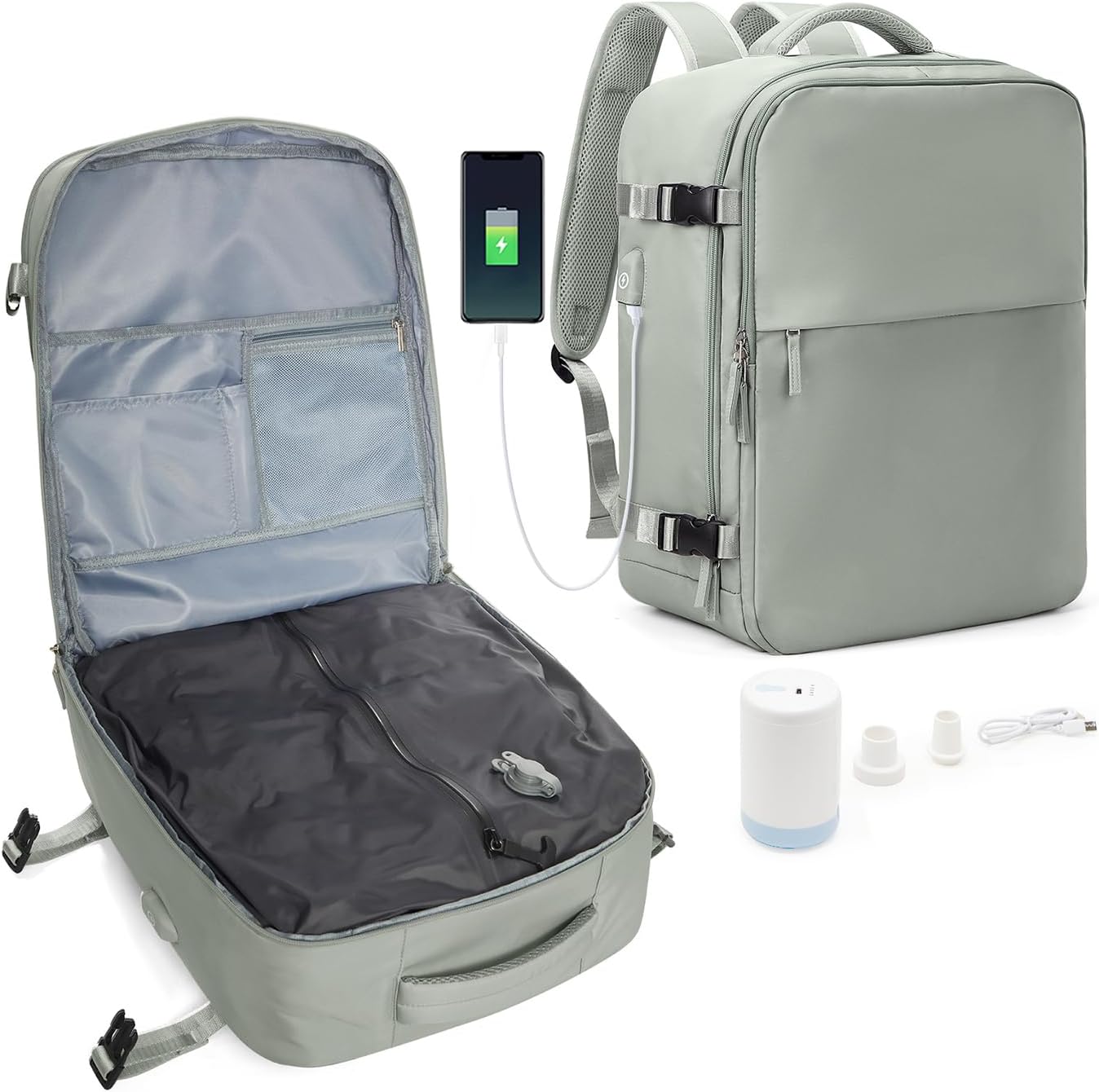 Vacuum Seal Travel Backpack with Pump for Efficient Packing