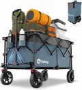 Collapsible Foldable Wagon with 330lbs Capacity - Compact Heavy Duty