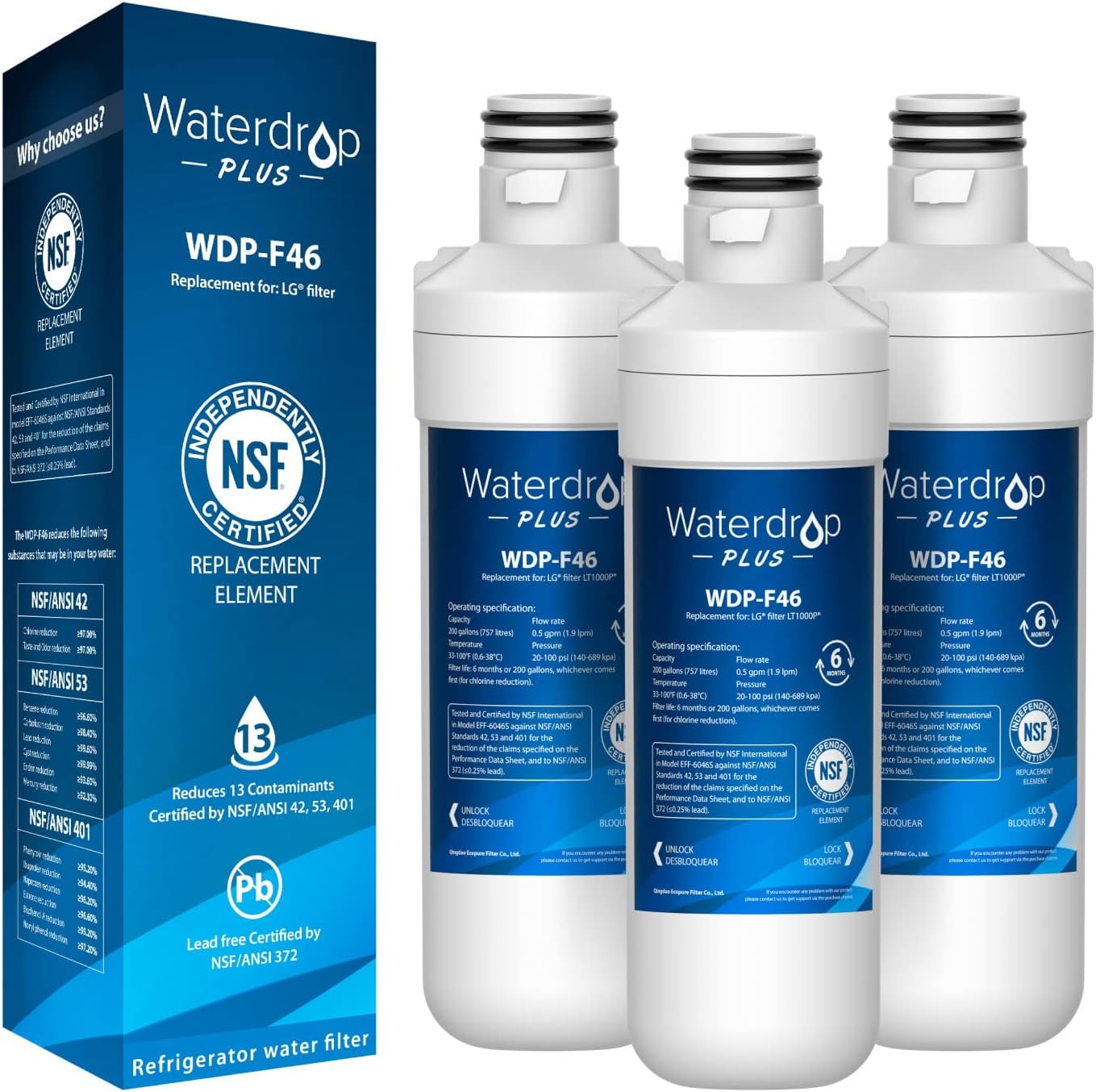 Waterdrop Plus LT1000PC Water Filter for Pure Drinking Water