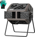 43 Gallon Compost Bin Outdoor Dual Chamber Tumbler - Fast Assemble