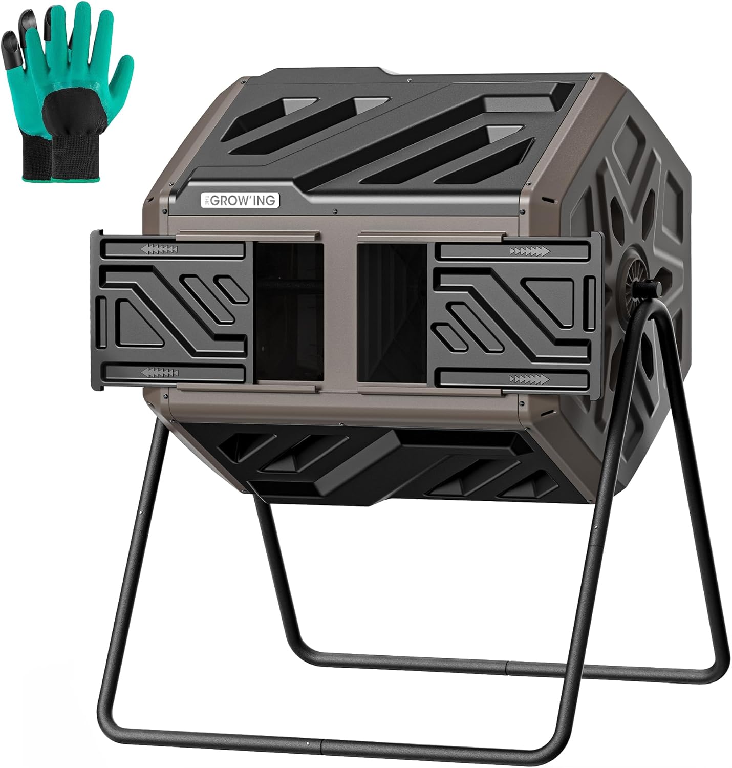 THEGROW'ING 43 Gallon Compost Bin for Fast Outdoor Composting