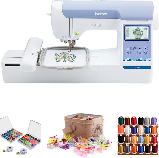 Wireless Embroidery Machine + Sewing Kit Bundle
