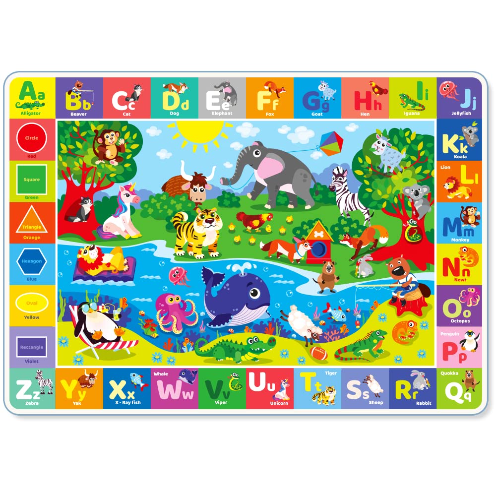 QUOKKA Baby Play Mat - Plush ABC Playmat for Toddlers and Infants
