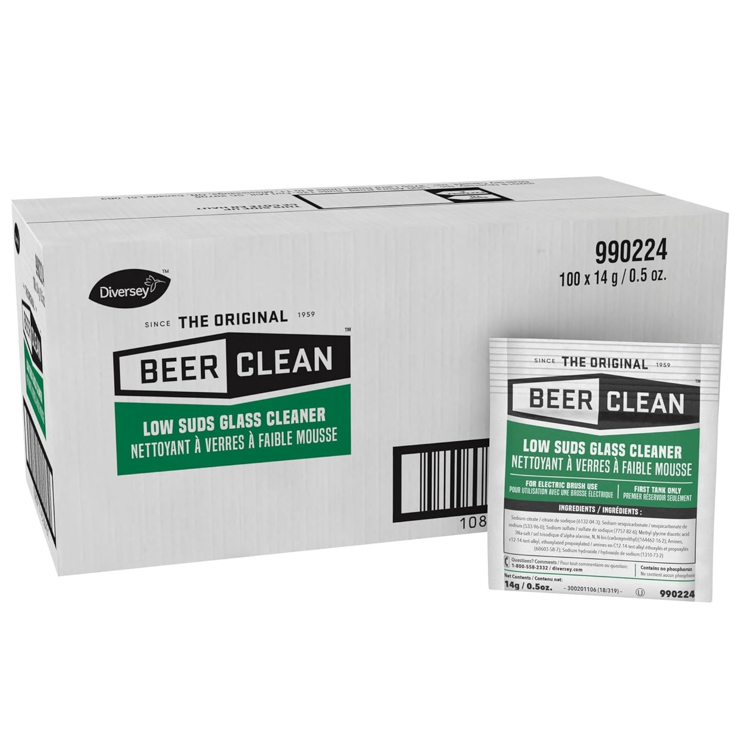 Beer Clean Low Suds Glass Cleaner for Perfectly Clean Glassware