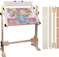 Needlework Table and Adjustable Embroidery Stand - Versatile Floor
