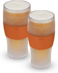 Host FREEZE Beer Glasses - Freezable 16oz Pint Set Keeps Beer Cold