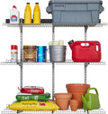 Rubbermaid Fasttrack Rail Storage 48x16 3-Shelf Kit - Garage Organizer