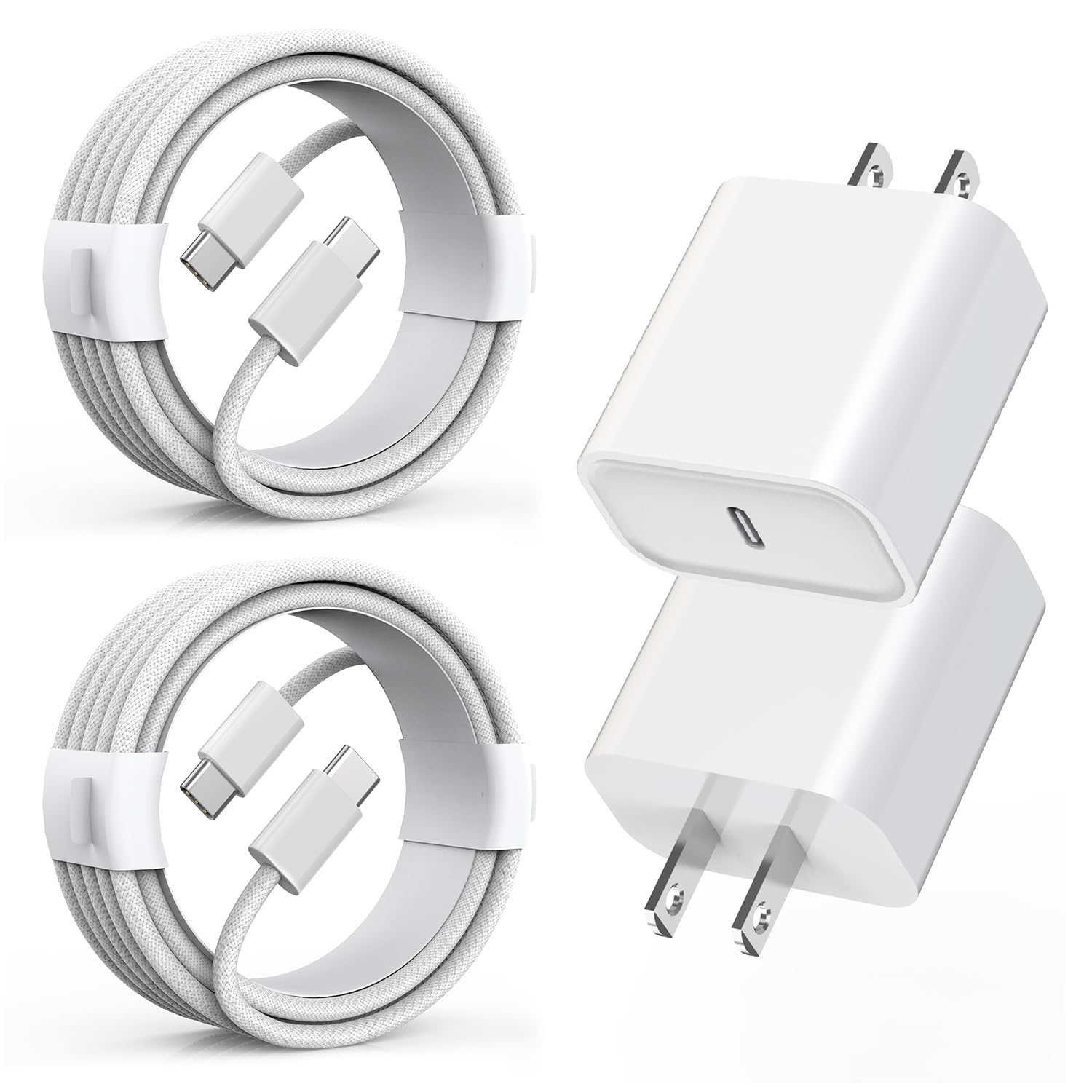 Fast Charge 2-Pack 6FT iPhone 15 Cable Set