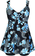 Plus Size Tankini Swimsuit for Women - Flowy Tummy Control Two