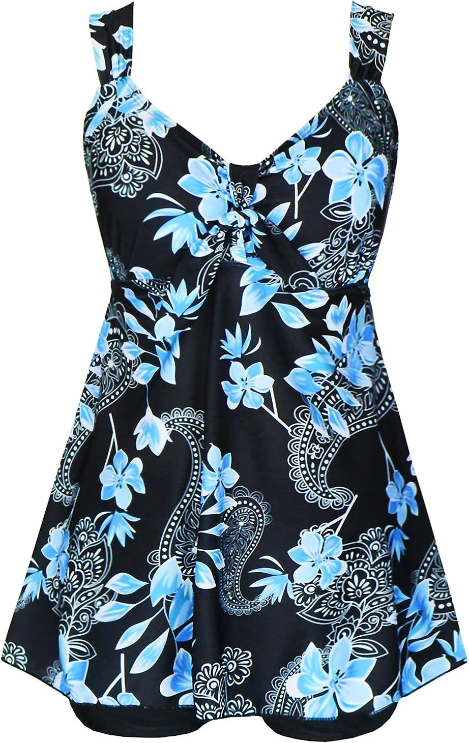 Plus Size Swimsuit for Women with Tummy Control and Shorts