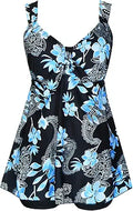 Plus Size Tankini Swimdress - Tummy Control Two Piece Bathing Suit