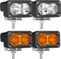 LED Pods Amber 3 in Off Road Driving Cube Pod Light - Improved