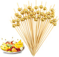 Gold Pearl Cocktail Picks - Elegant Appetizer Skewers