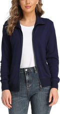 Stand Collar Zip Up Long Sleeve Jacket with Pockets - Everyday Comfort