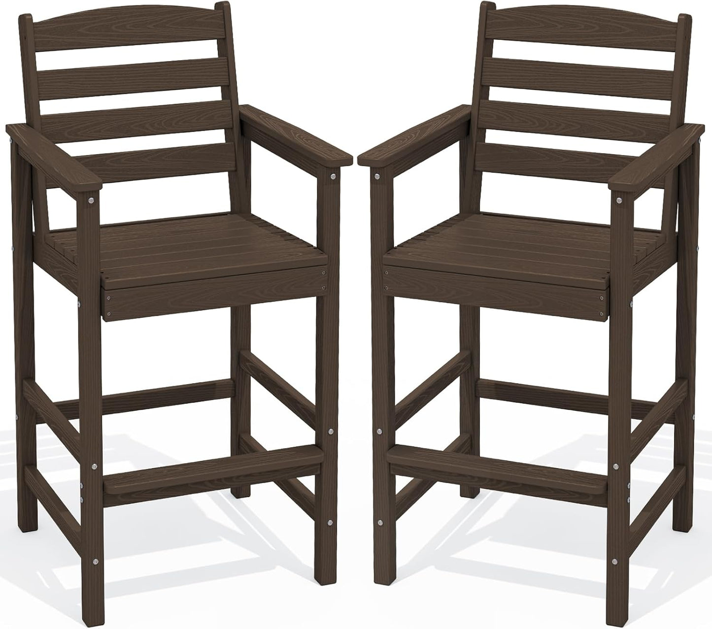 Oversize Adirondack Bar Chairs Set of 2 for Outdoor Relaxation