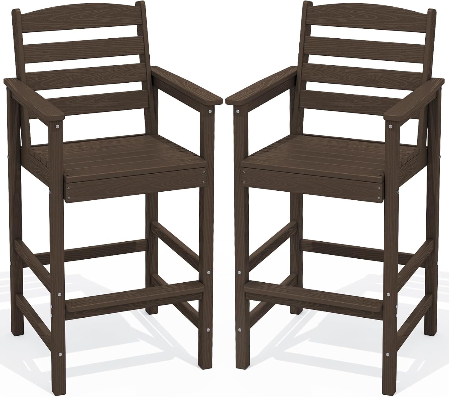 Oversize Adirondack Bar Chairs Set of 2 for Outdoor Relaxation