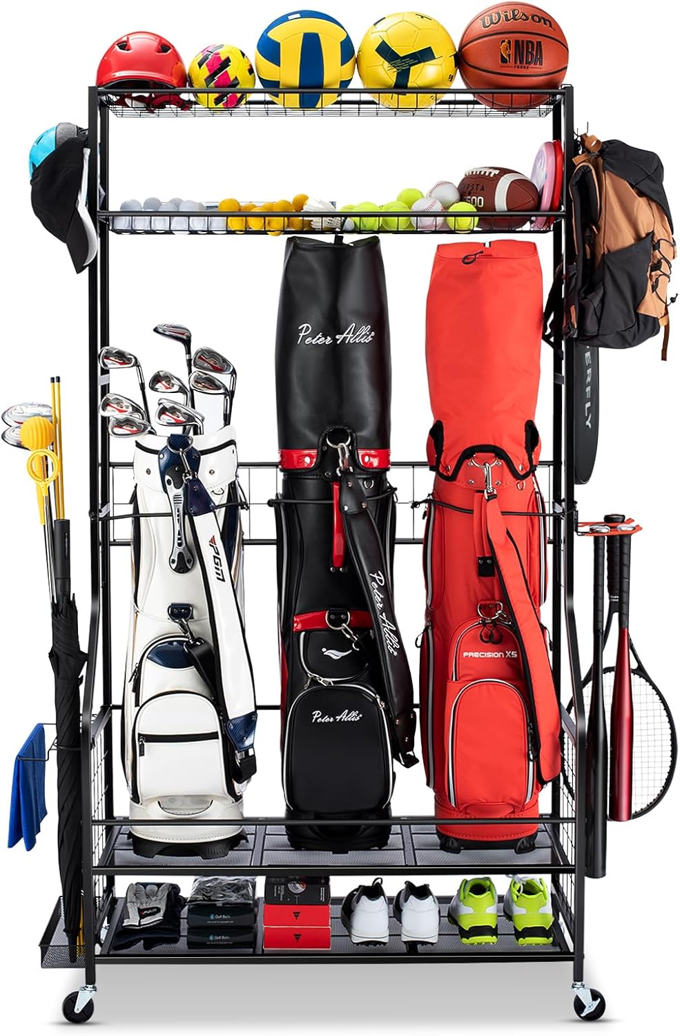 Ultimate Golf Bag Garage Organizer