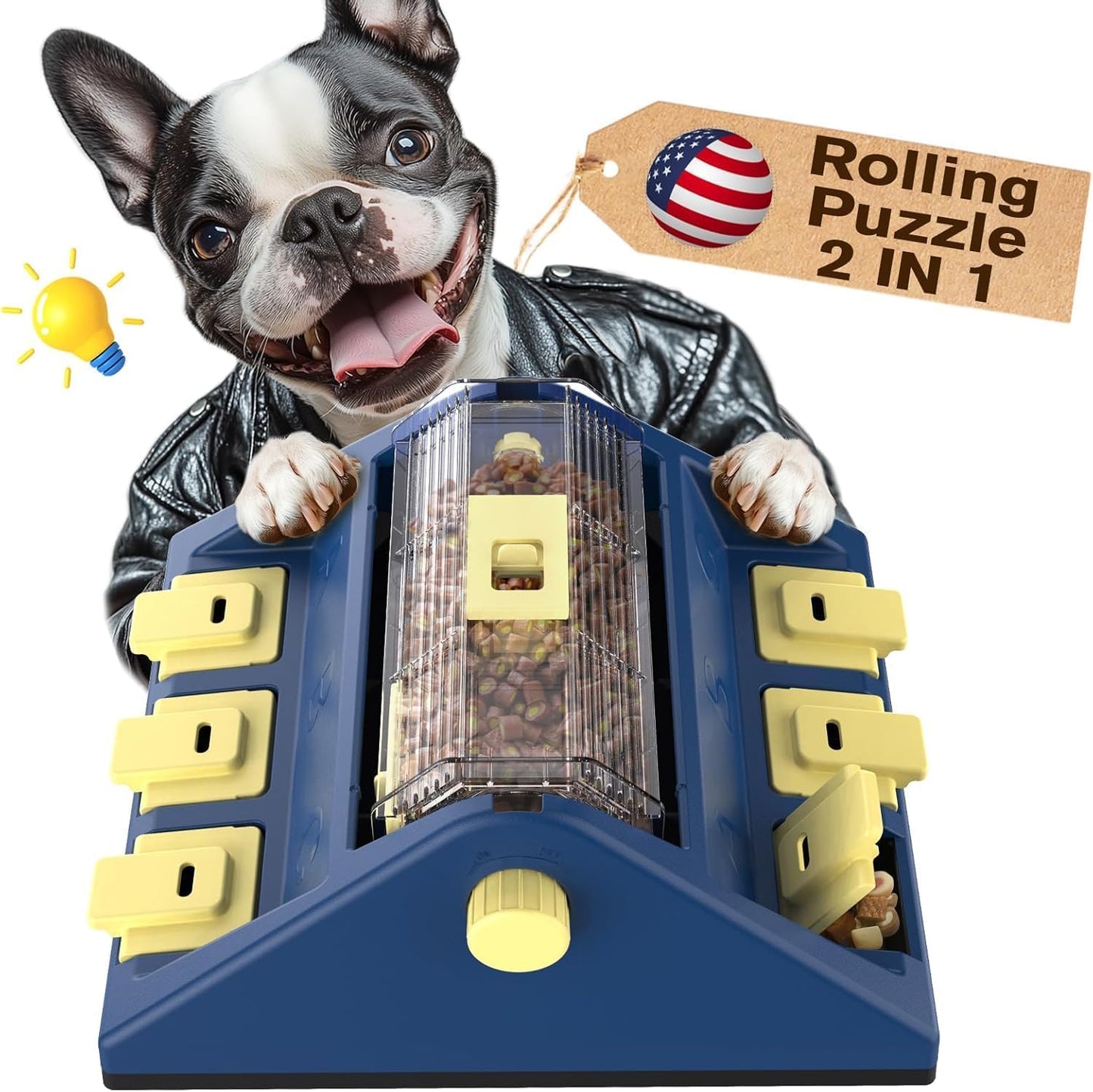 KADTC Dog Treat Puzzle Feeder for Aggressive Chewers - Fun & Safe