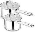 TeamFar Saucepan with Lid 1QT & 2QT - Sturdy TriPly Heating