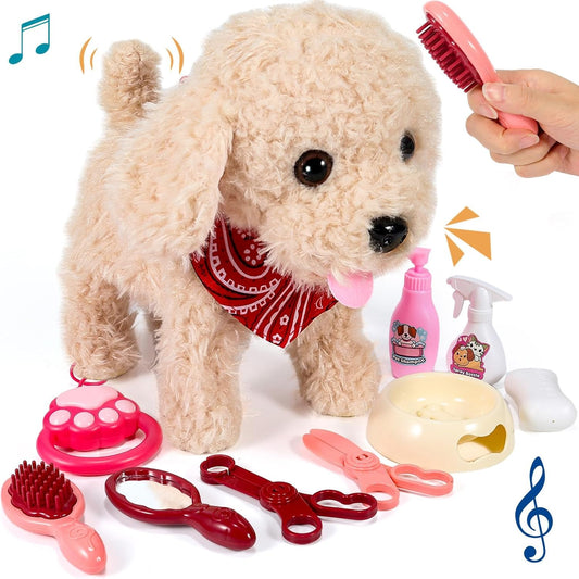 Remote Control Plush Puppy Toy - Interactive & Realistic Dog