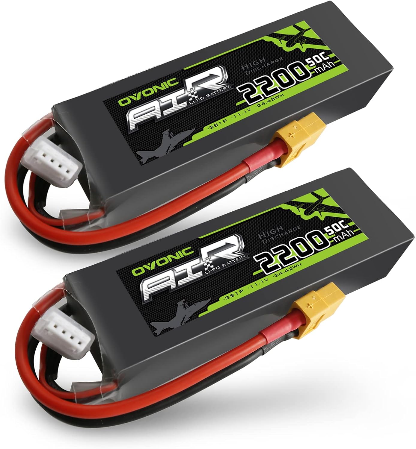OVONIC 3s Lipo Battery 50C 2200mAh for RC Airplanes and More