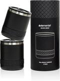 Elemental Recess Lowball Tumbler Set of 2 for Hot & Cold Drinks