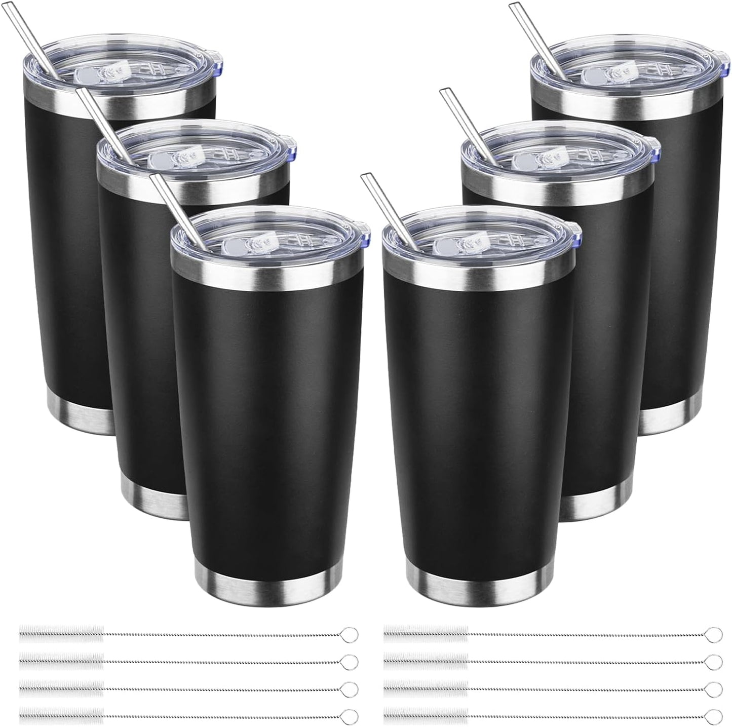 20oz Insulated Tumbler with Lid and Straw for Hot and Cold Drinks