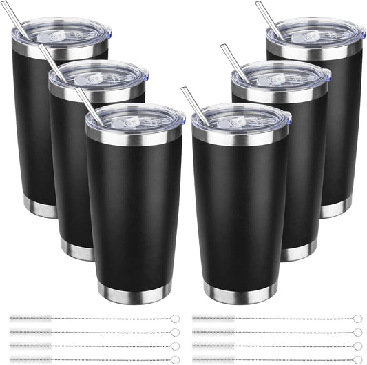20oz Insulated Tumbler with Lid and Straw for Hot and Cold Drinks