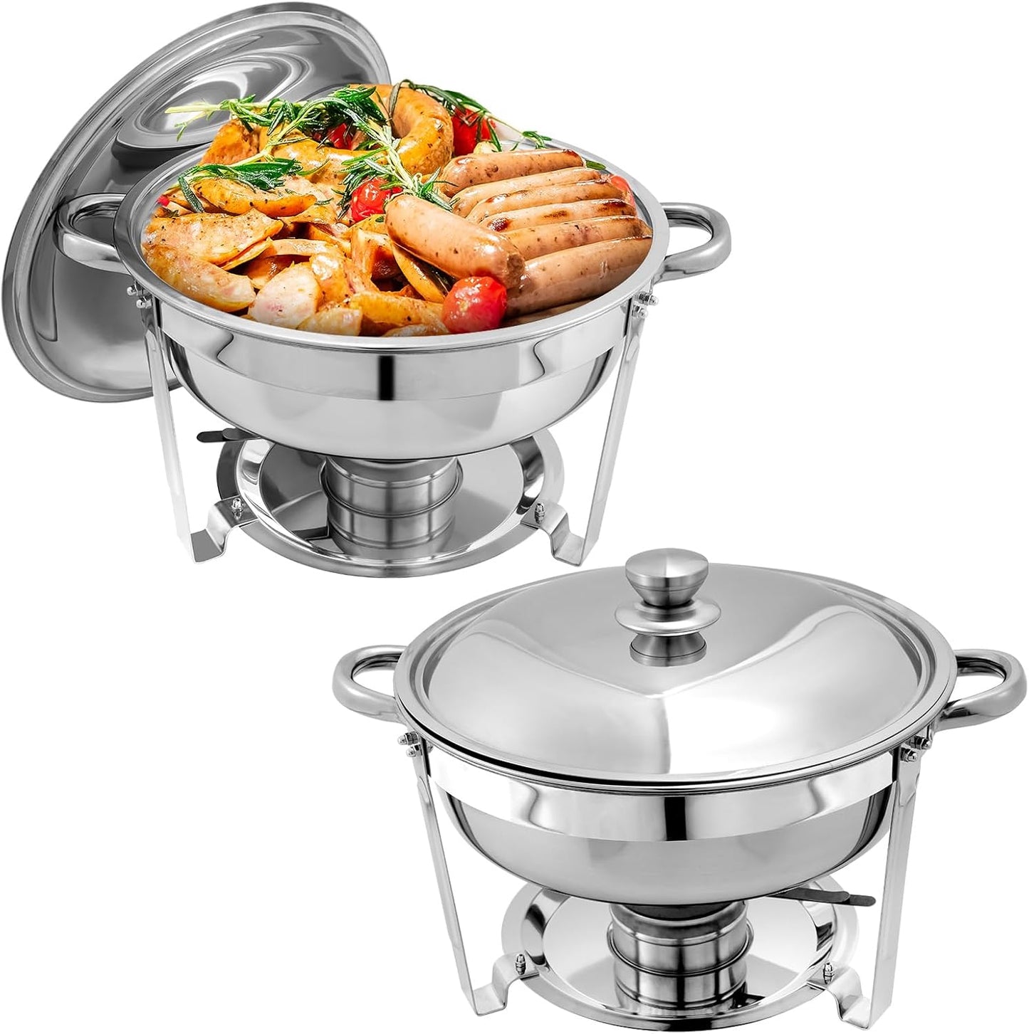 5 QT Chafing Dishes Set for Buffets and Catering Events