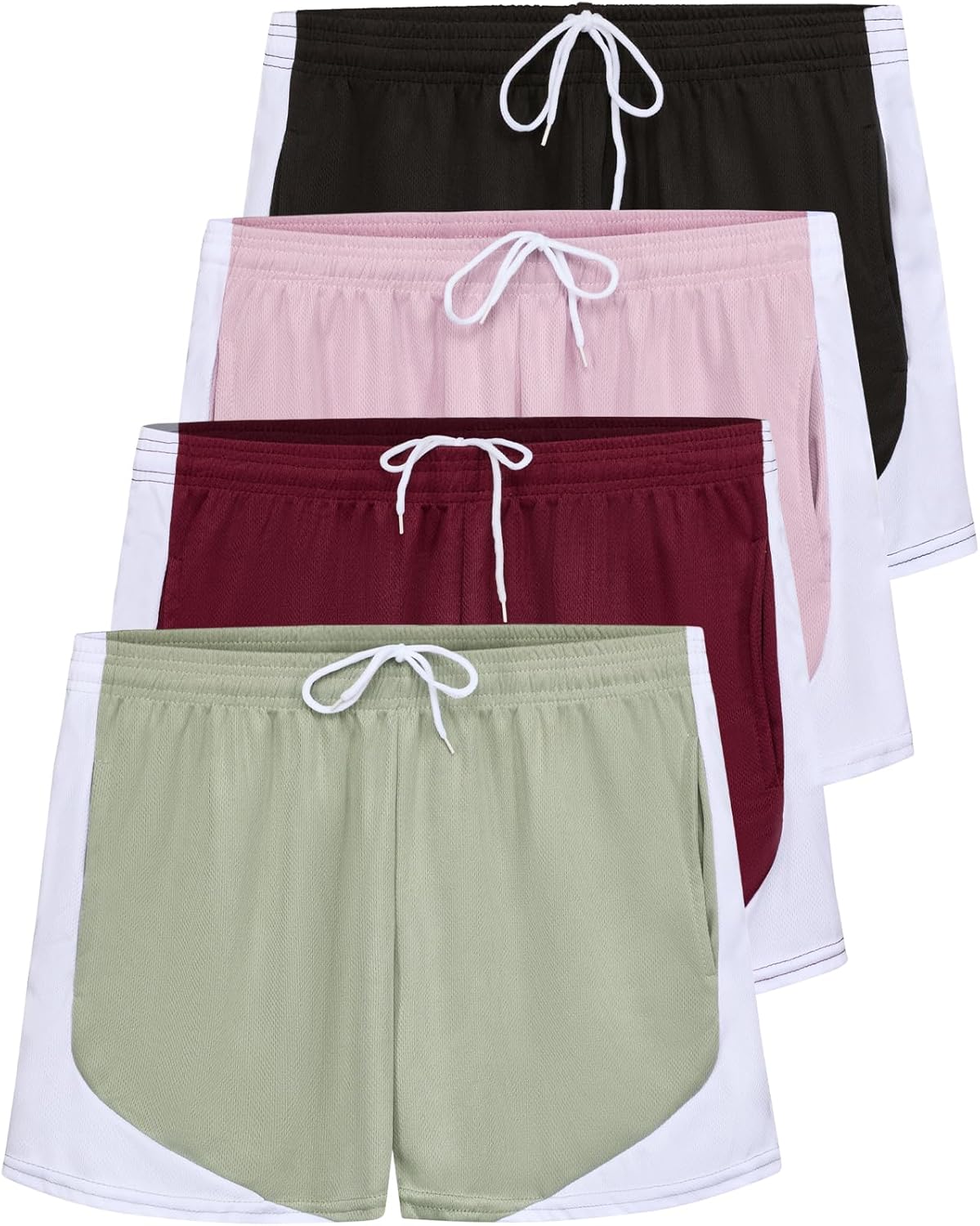 Real Essentials Womens Active Athletic Performance Mesh Shorts
