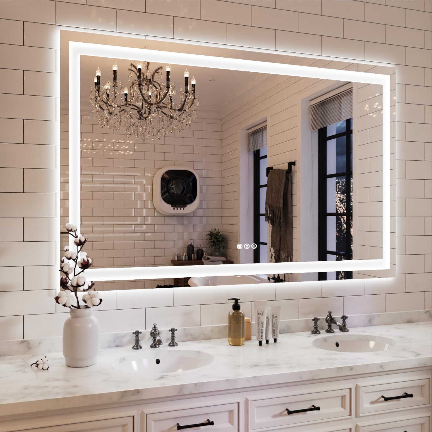 ISKMs 55ft' x 40ft' LED Mirror: Bright, Stylish, and Functional