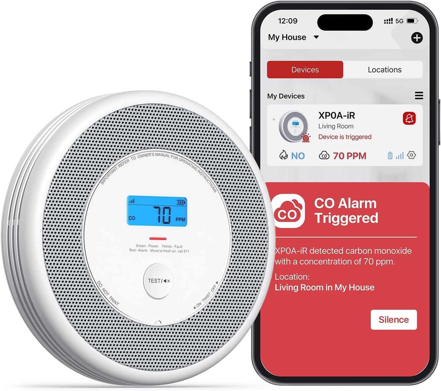X-Sense Smart Smoke and Carbon Monoxide Detector Combo