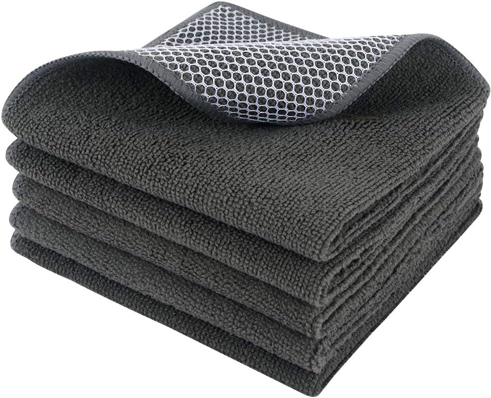 SINLAND Microfiber Kitchen Cloths - Highly Absorbent & Durable