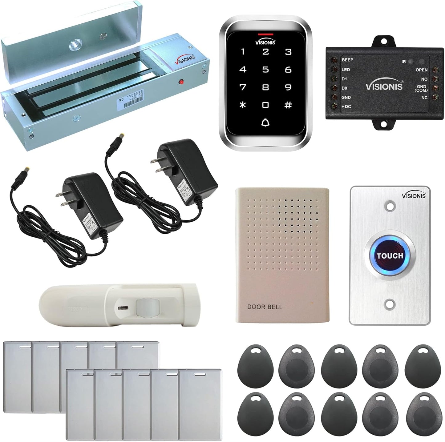 Visionis FPC-5287 One Door Access Control Kit for Out Swinging Doors