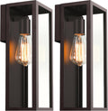 2-Pack Outdoor Wall Lanterns 13in Waterproof Wall Sconces - Durable