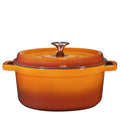 Bruntmor Pre-Seasoned 5.2 qt Enameled Cast Iron Dutch Oven - Even Heat