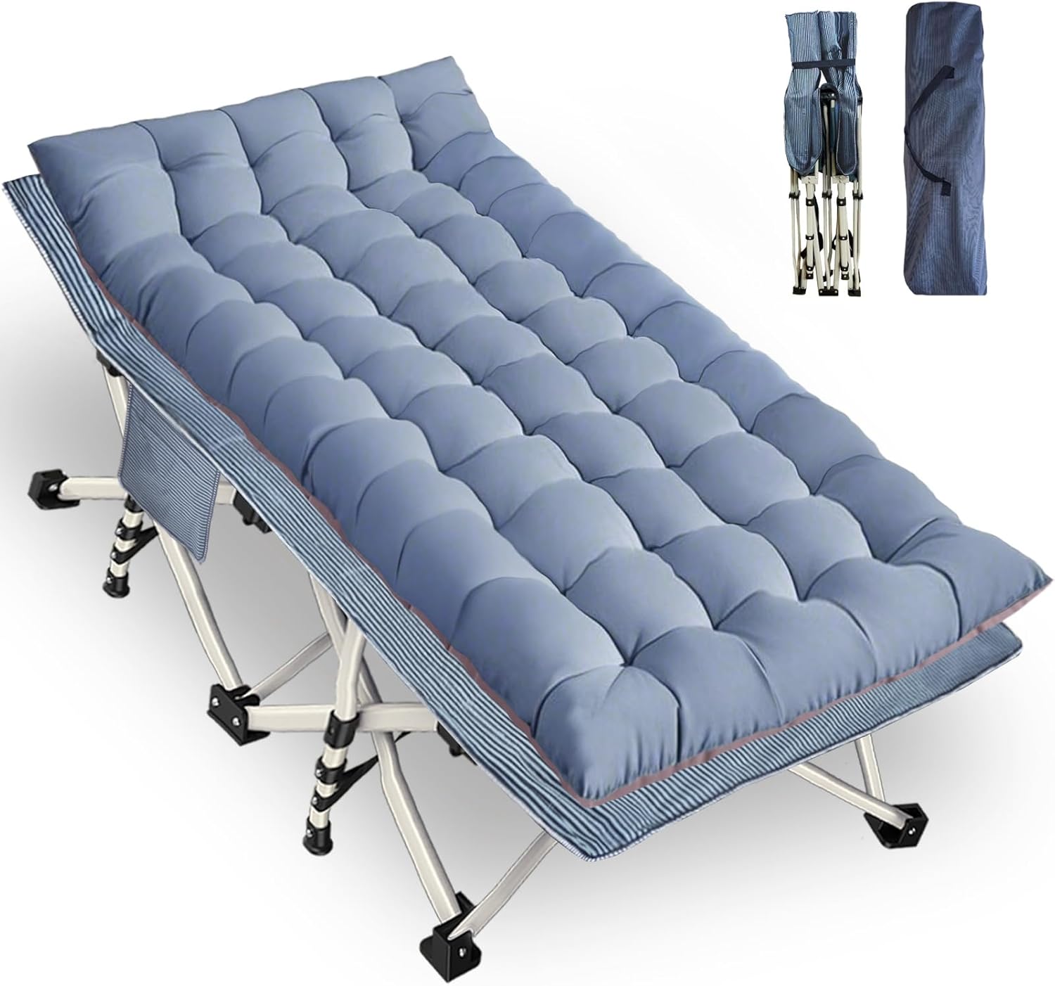 XXL Camping Cot with Mattress for Comfortable Sleeping Anywhere