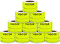 Visitor Pass Stickers Writable 2.3 in Fluorescent Yellow - 3000 Count