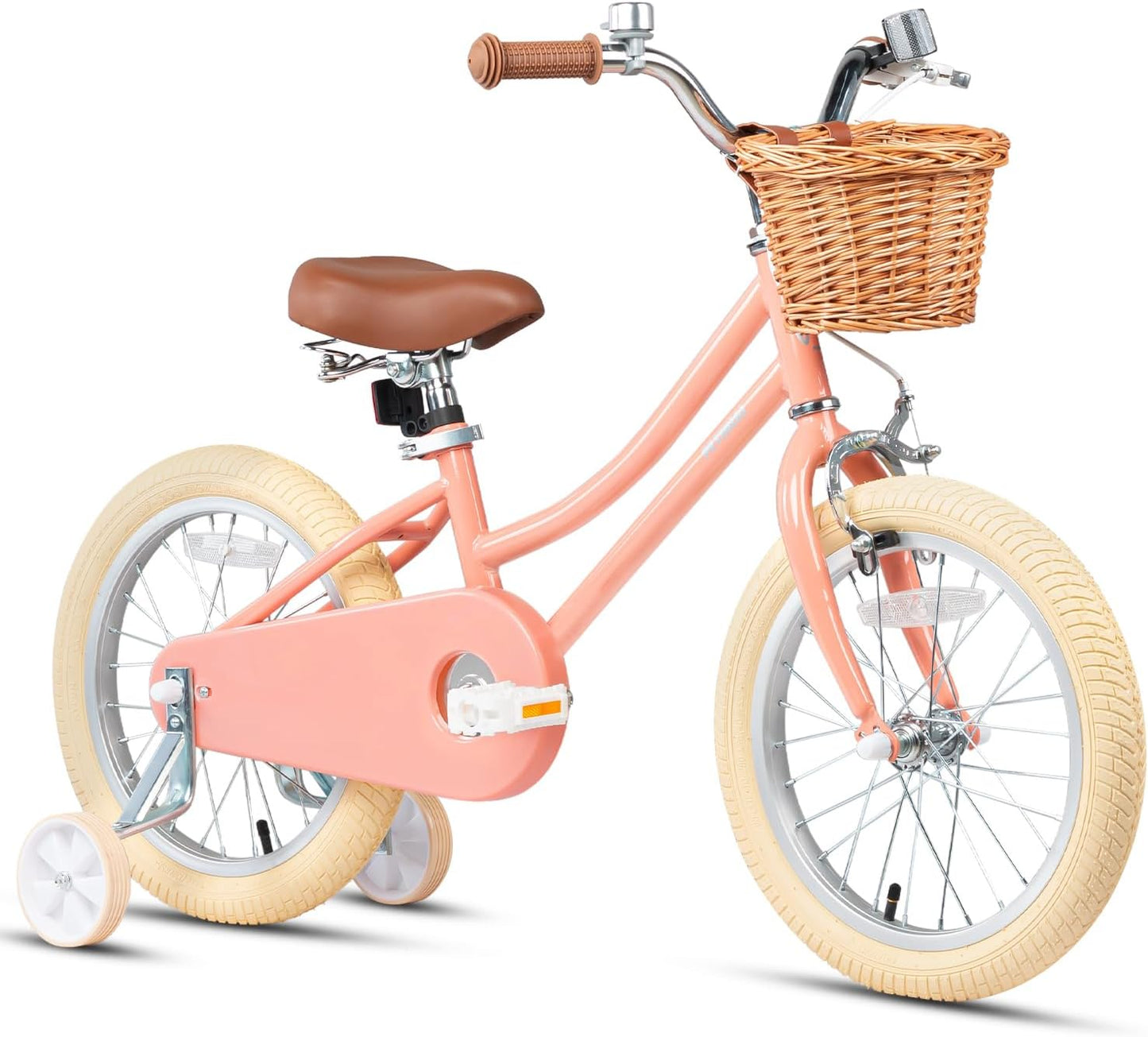 Petimini Girls Bike with Basket for Kids 2-12 Years Old