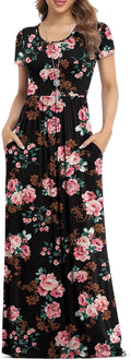 VIISHOW Women's Short Sleeve Loose Plain Maxi Dress - Comfortable be